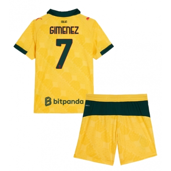 Billige Fotballdrakt AC Milan Santiago Gimenez #7 Replika Tredjedraktsett Barn 2025-26 Kortermet (med bukser)